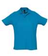 11342 Summer II Cotton Piqué Polo Shirt Aqua colour image
